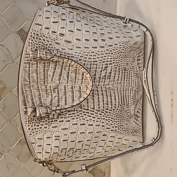 Brahmin White and Brown Shoulder Bag - Picture 2 of 7